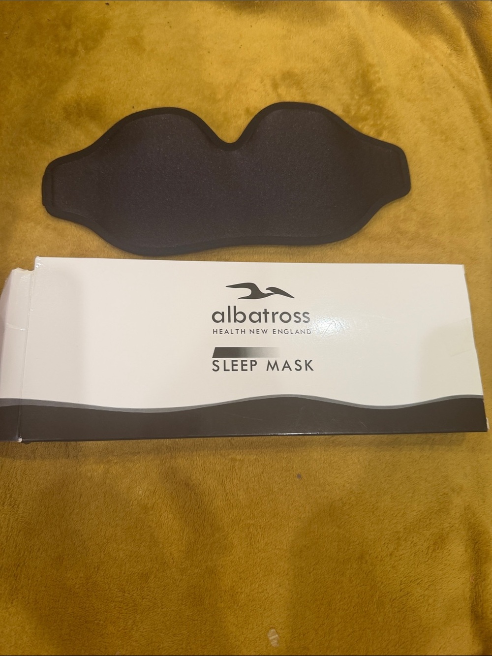 Albatross Black Sleep Mask – Light-Blocking Eye Mask for Restful Sleep